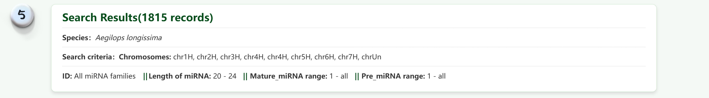 miRNA Search 7